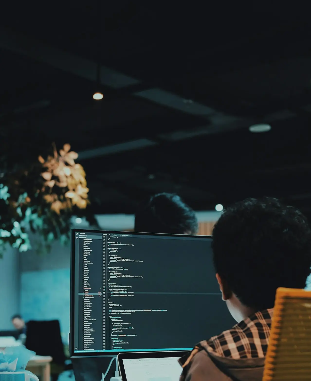 boy in front of computer monitor